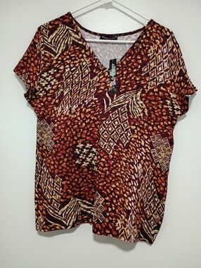 Absolutely It Women's Jr Size 2X Stretchy Short Sleeve Shirt